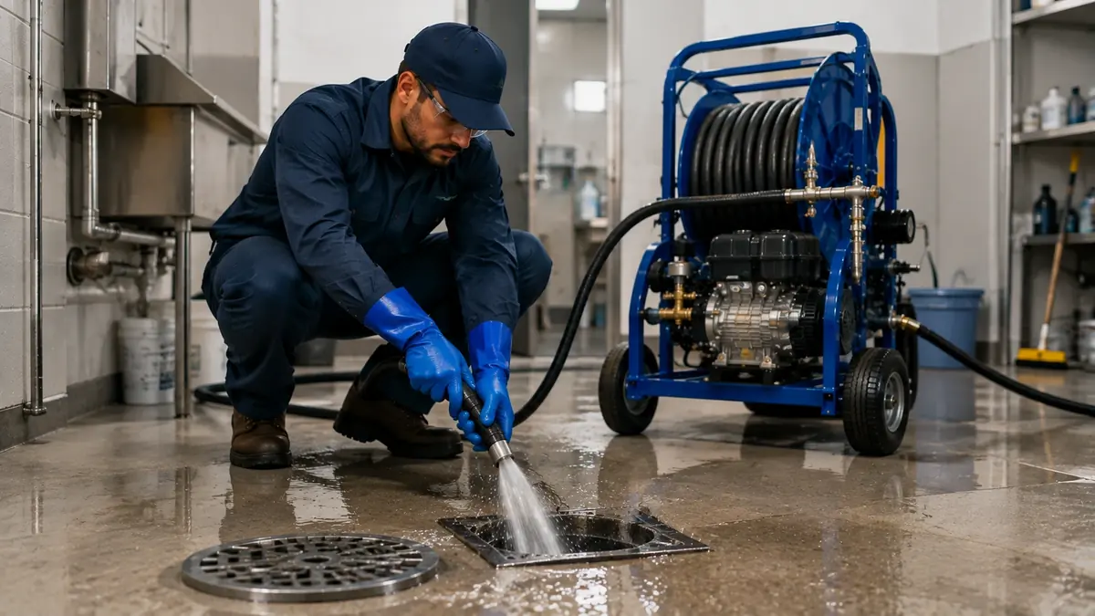 Floor Drain Hydro Jet Cleaning in Big Sur