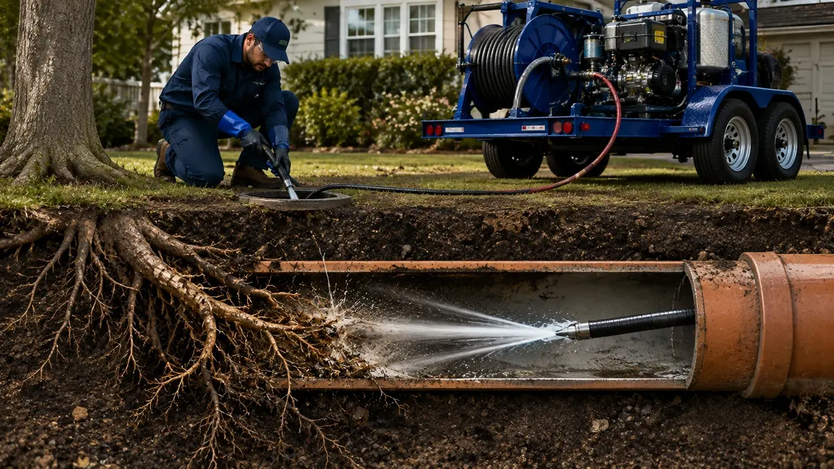 Tree Root Removal with Hydro Jetting in Big Sur